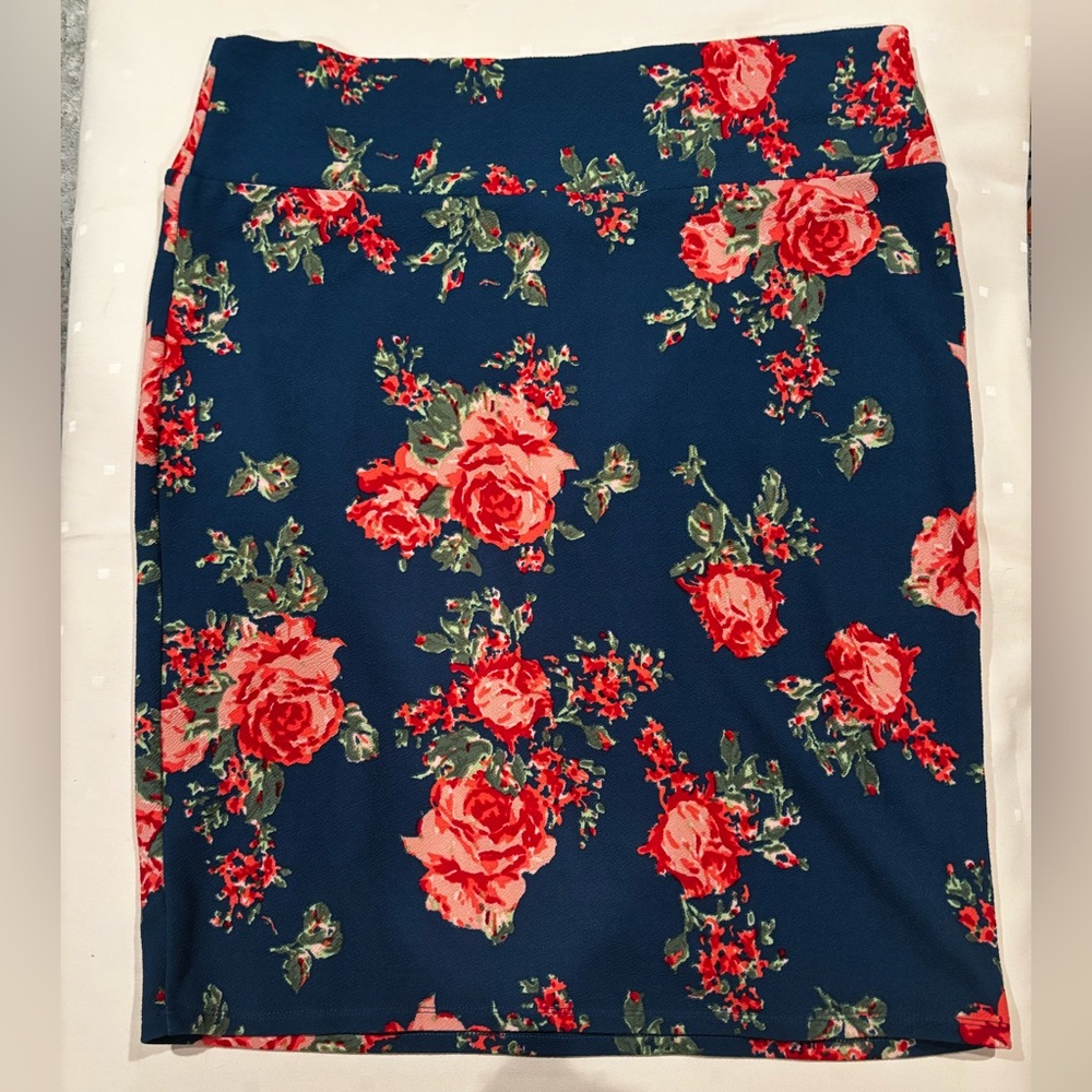 luLaRoe stretch pencil skirt, beautiful floral print